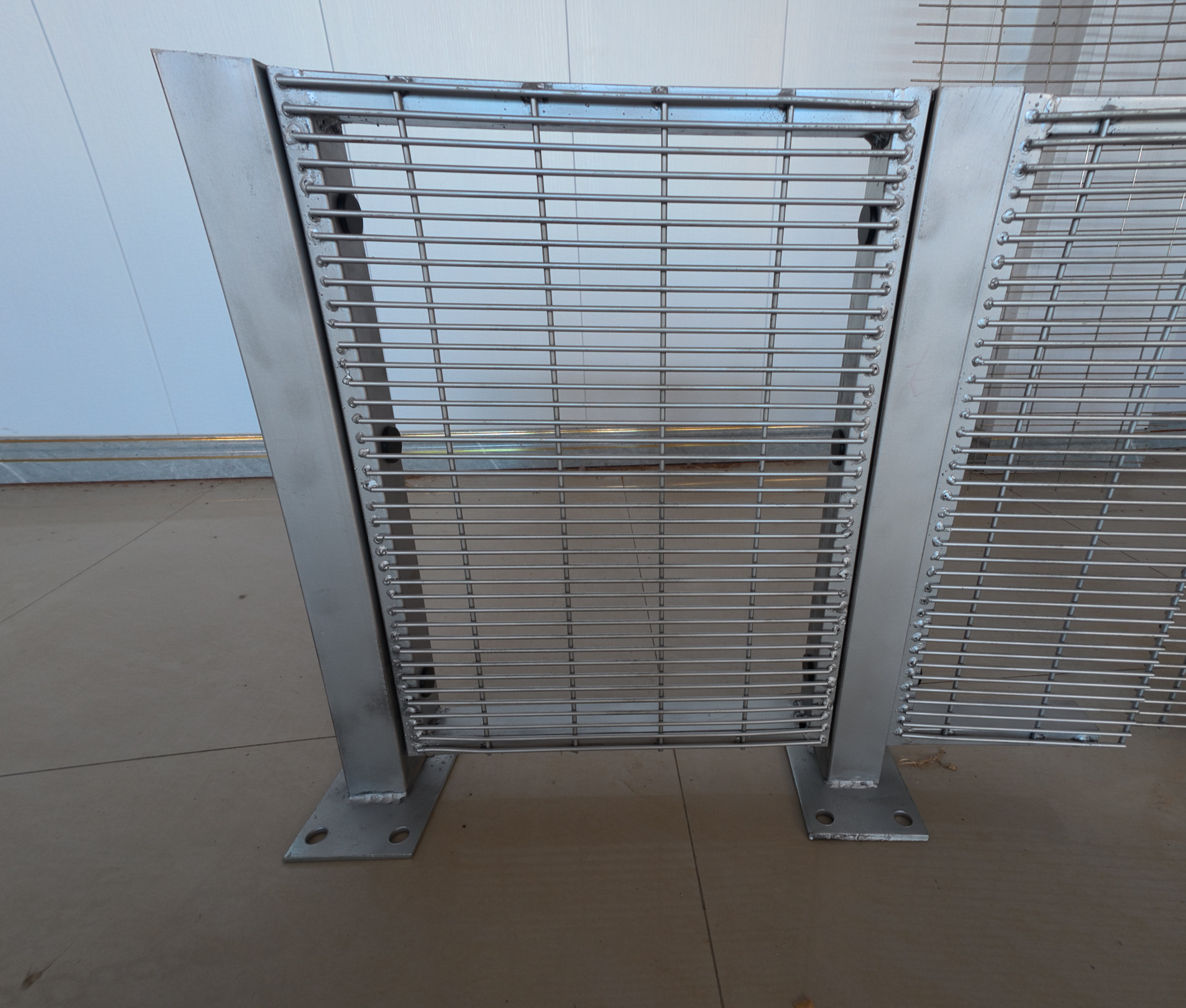 Non-removable welded security fence detail